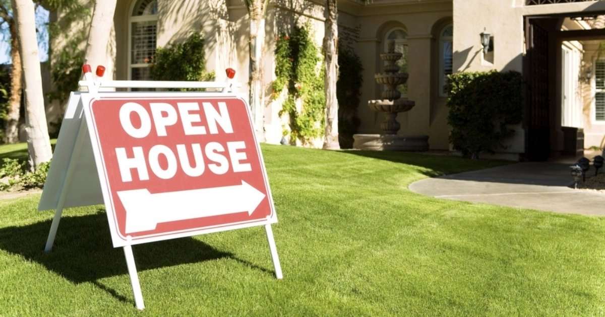 An open house sign in front of a South Carolina home for sale