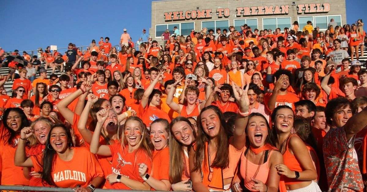 Students at Mauldin High School at Freeman Field