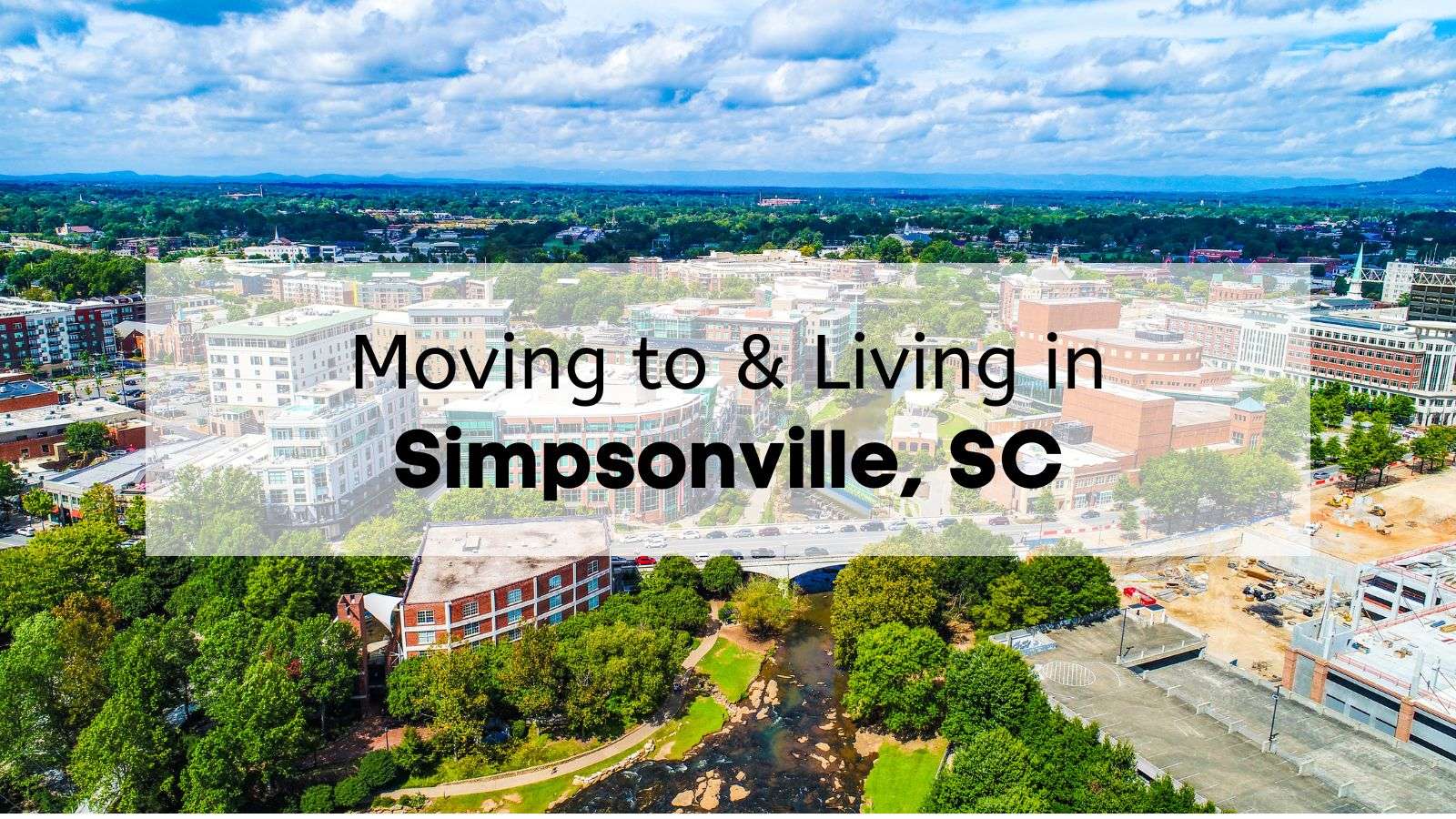 Aerial view of Simpsonville, South Carolina